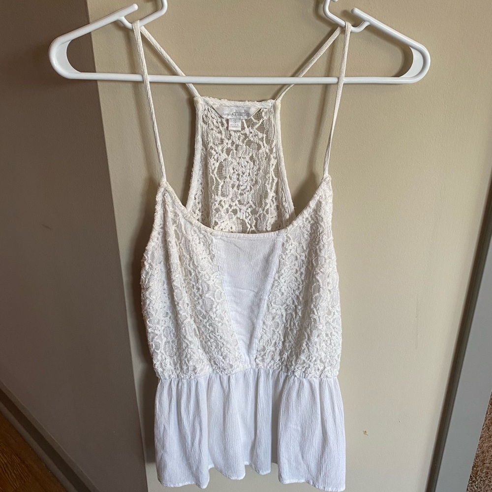 Charming Charlie White Summer Top